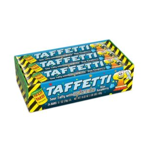 Toxic Waste Taffetti Sour Taffy Candy Blueberry 0.7oz 24ct